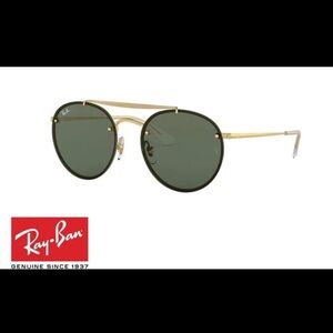 COPY - Ray-ban Blaze Round Aviator Gold Frame Green Lense Barely worn